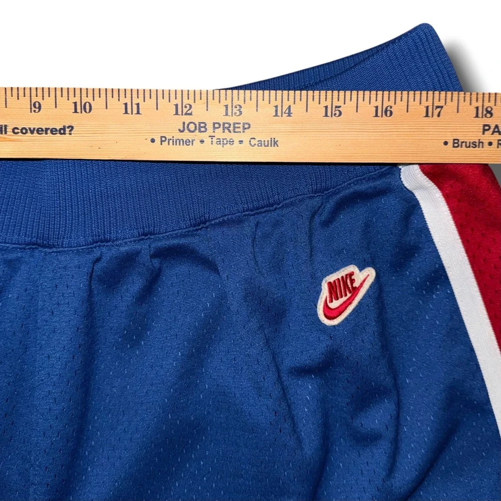 Vintage 1995 Nike Kansas Jayhawks Basketball Shorts Blue Red Mesh Mens XL‎ KU 34